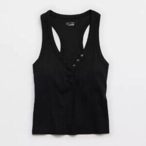 OFFLINE By Aerie Thumbs Up Heavyweight Henley Tank Top